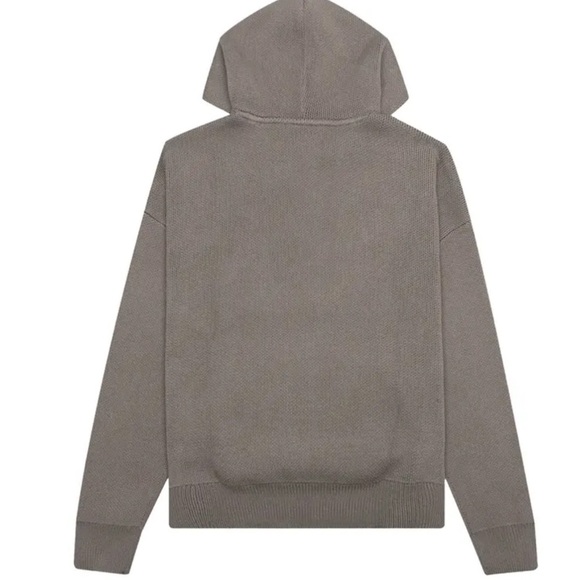 Essentials Knit Logo Hoodie Pullover Black & Taupe Size XS - Picture 4 of 15